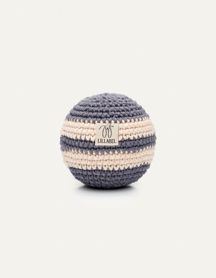 Crochet organic cotton ball RAINBOW nightshadow blue