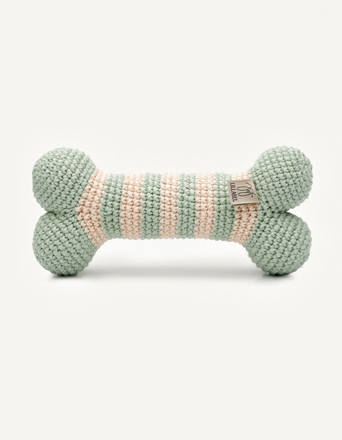 Crochet organic cotton bone toy LILLY meadow