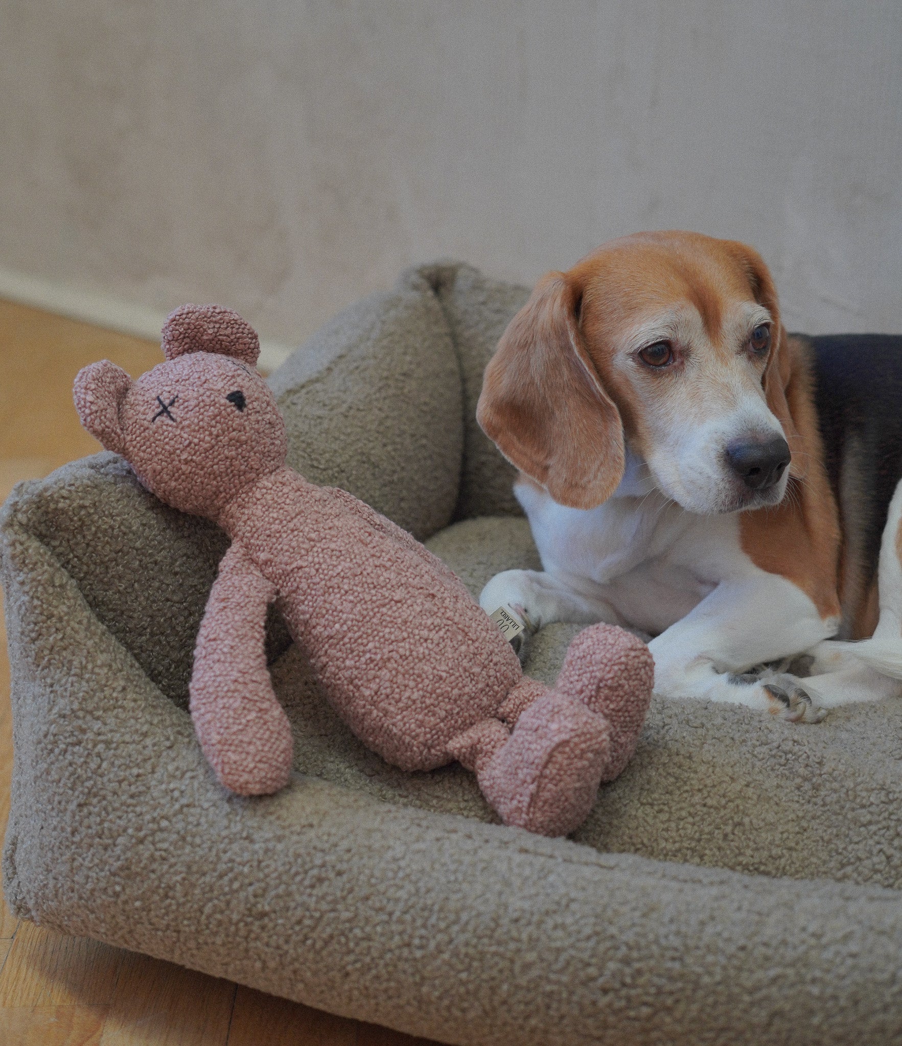 Legowisko dla psa TEDDY eco bouclé taupe