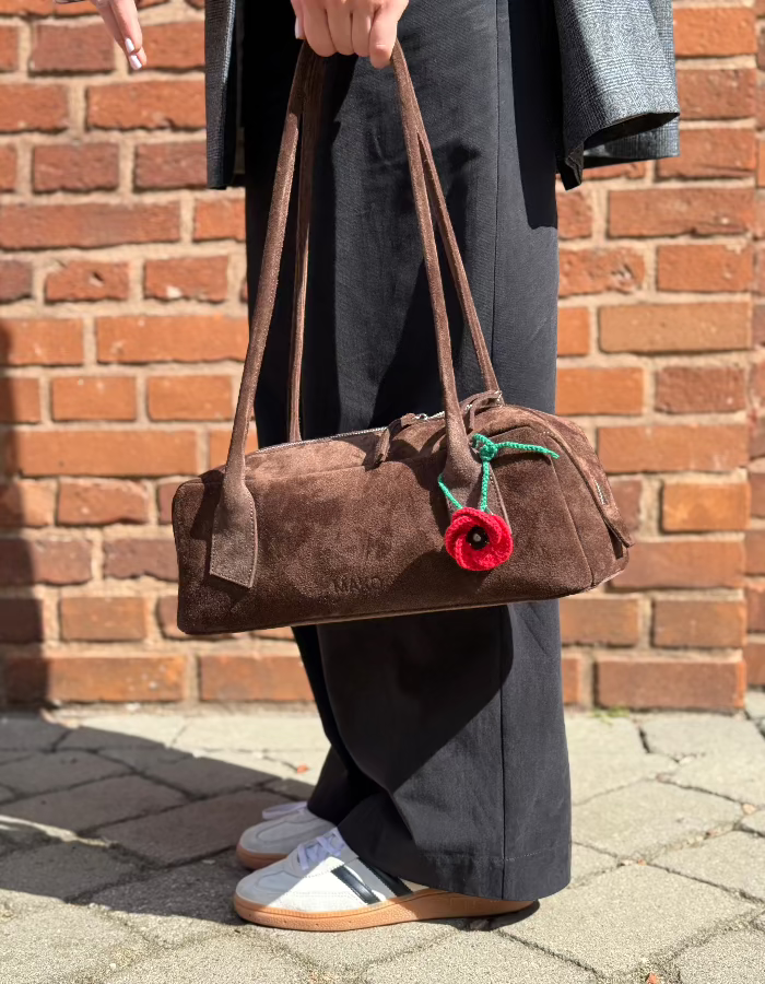 Set of Poppy Flower Crochet Keychains | LILLABEL Bag Charms