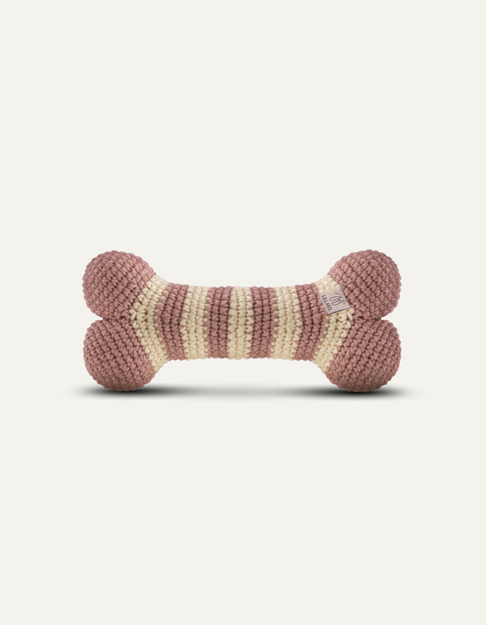 Crochet organic bone toy LILLY lime