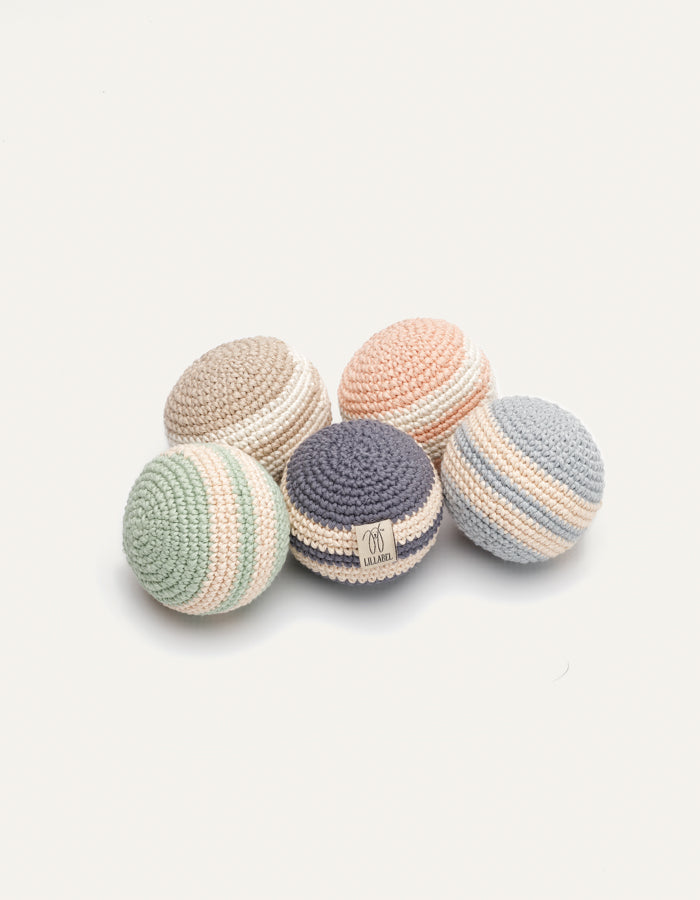 Crochet organic cotton ball RAINBOW nightshadow blue