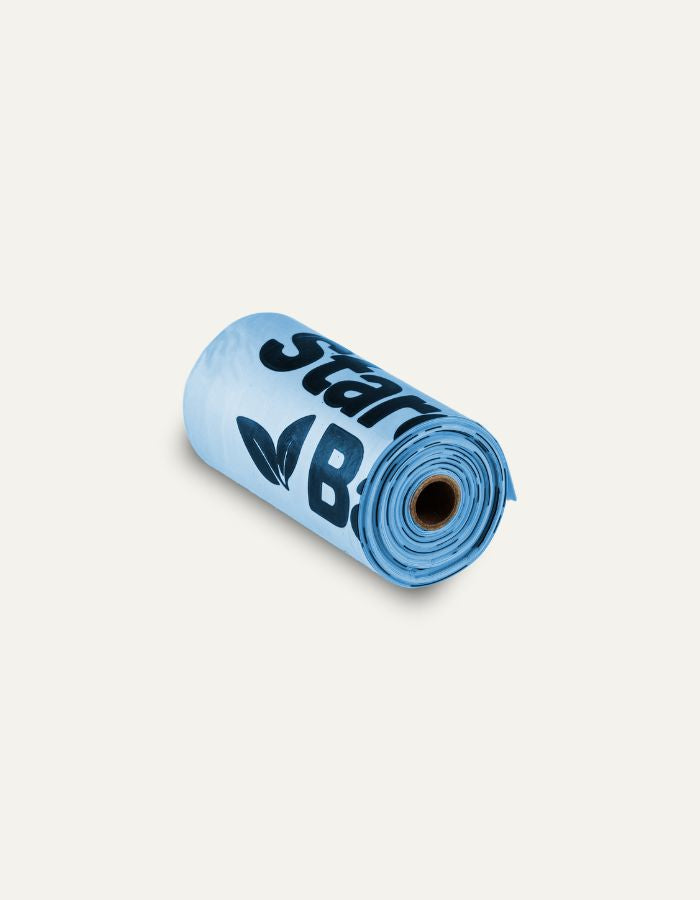 STARCHBAG BIO dog poop bags, 8 rolls - 120 pcs., blue