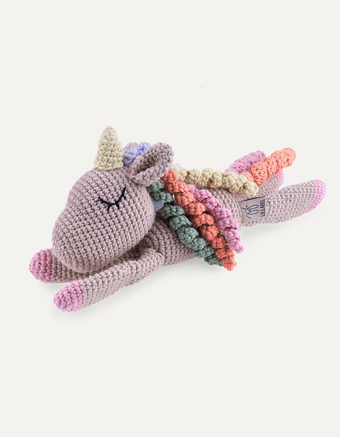 Crochet dog toy FLAVIA the unicorn