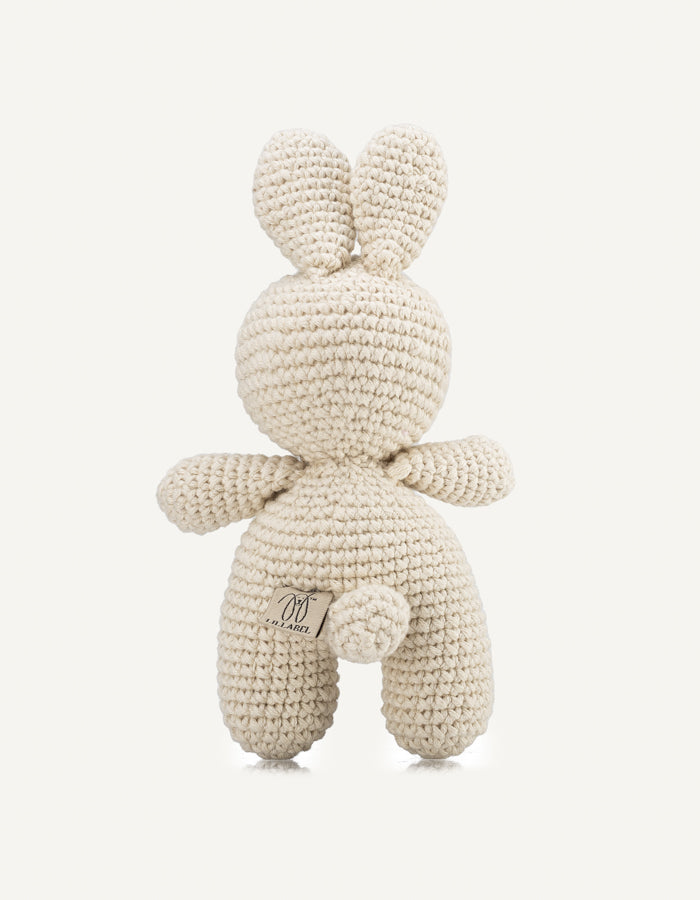 Crochet dog toy Rosie bunny with a squeaker
