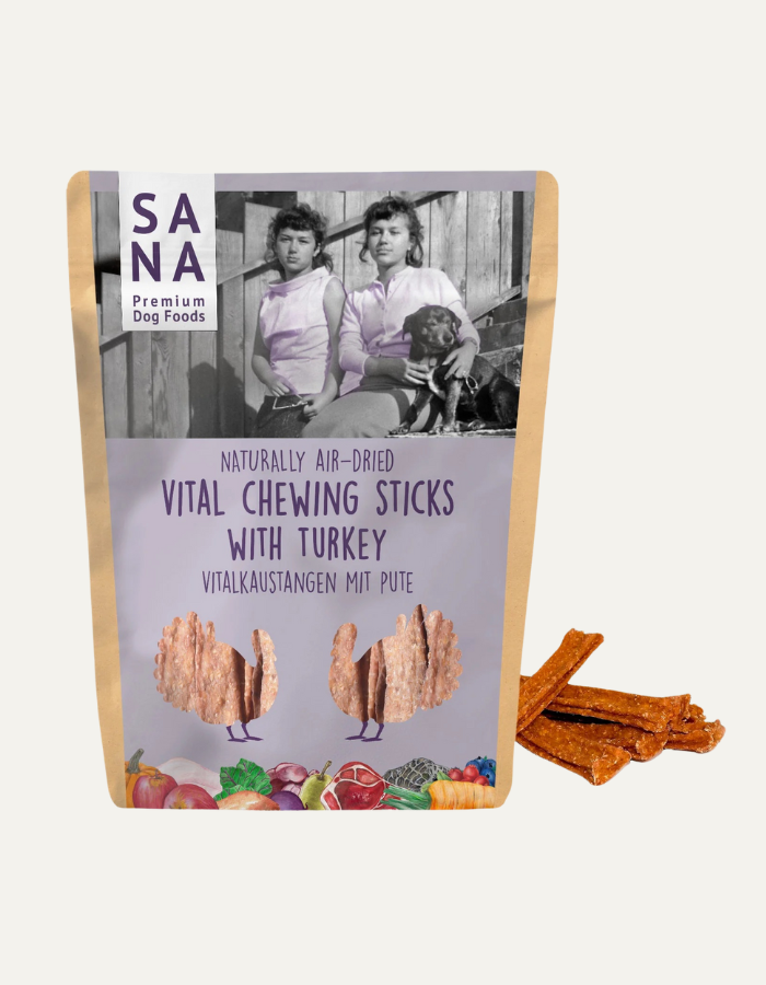 Dentystyczne paluszki do żucia dla psa Wołowina & Indyk 150g SANADOG