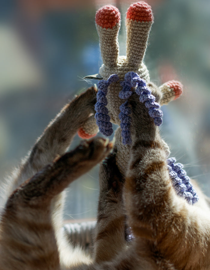 Crochet dog toy AMIKO the unicorn