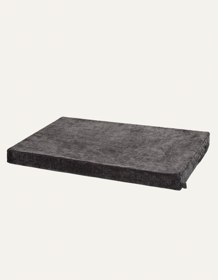 Lounger dog mat CHILL / Memory foam orthopedic bed charcoal