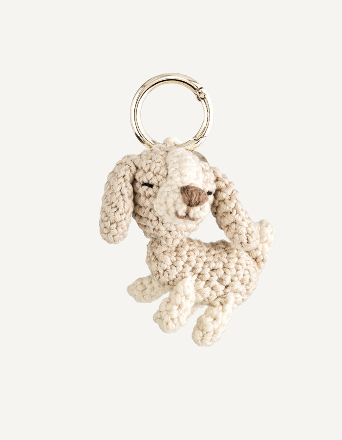 Breloczek szydełkowy piesek beagle | charms do torebki LILLABEL